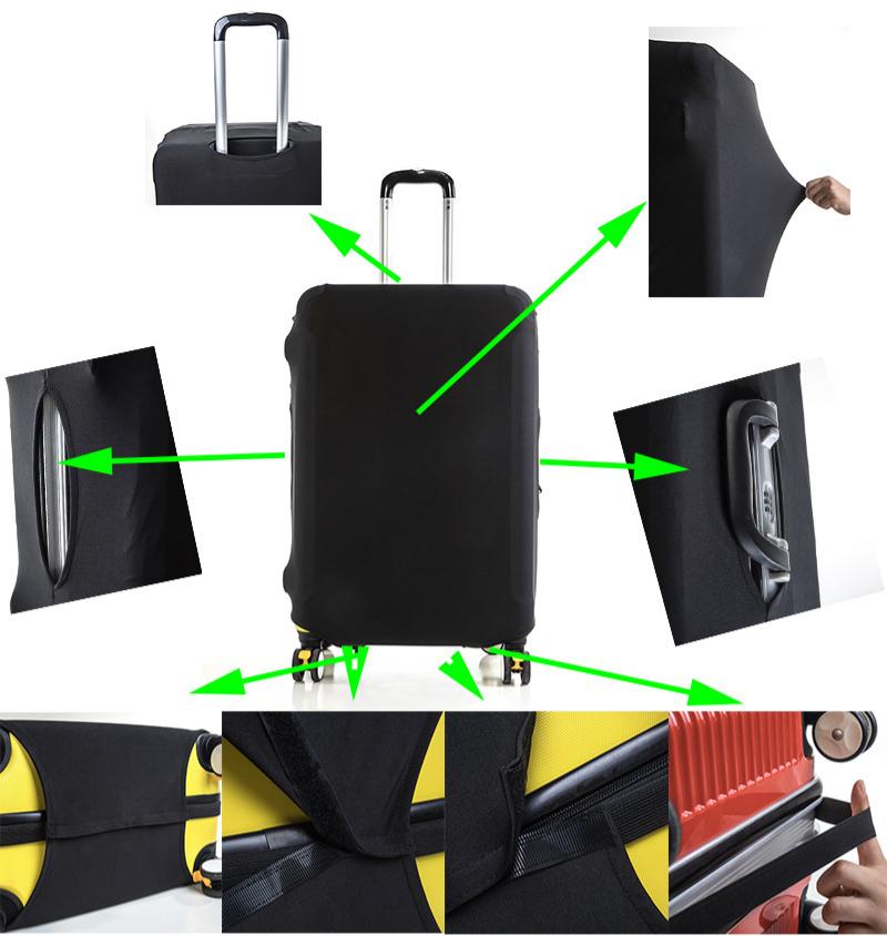 Solid Color Elastic Luggage Pr - Luggage Protective Cover Transparent ulasan dan harga