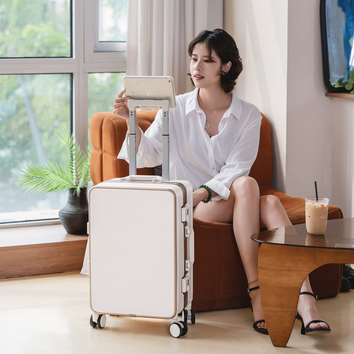 Suitcases on Wheels White 20 I - Spinner Wheel Rolling Suitcase 20 Inch ulasan dan harga