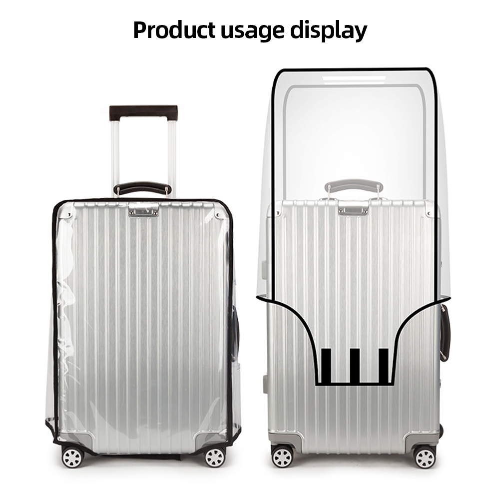 18-30inch Clear Suitcase Cover - Luggage Protective Cover Transparent ulasan dan harga