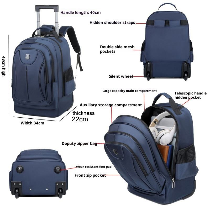 2026 Multi Functional Business - Foldable Rolling Luggage Bag ulasan dan harga