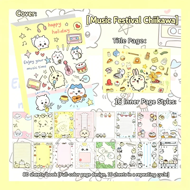 Chiikawa Cute Notebook 80 Shee - Handbags ulasan dan harga