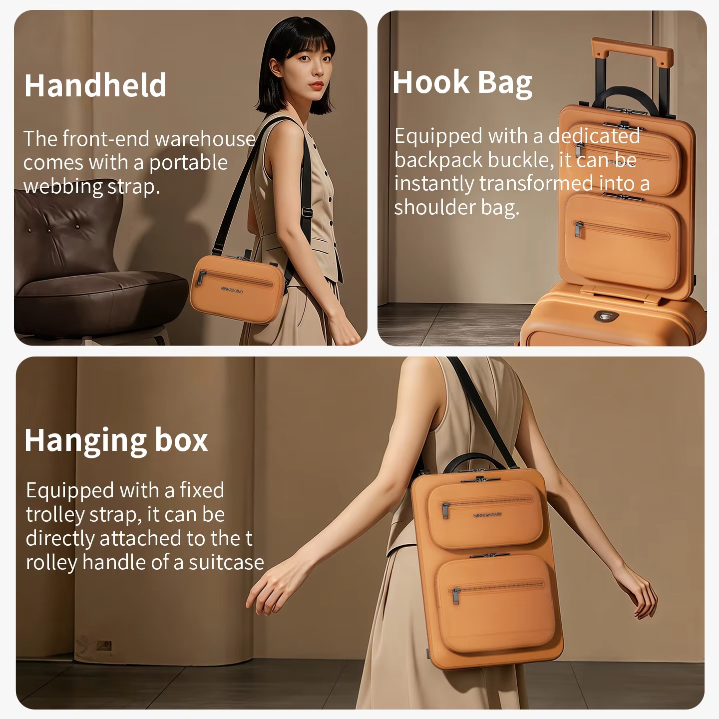 Rolling Luggage with Removable - Spinner Wheel Rolling Suitcase 20 Inch ulasan dan harga