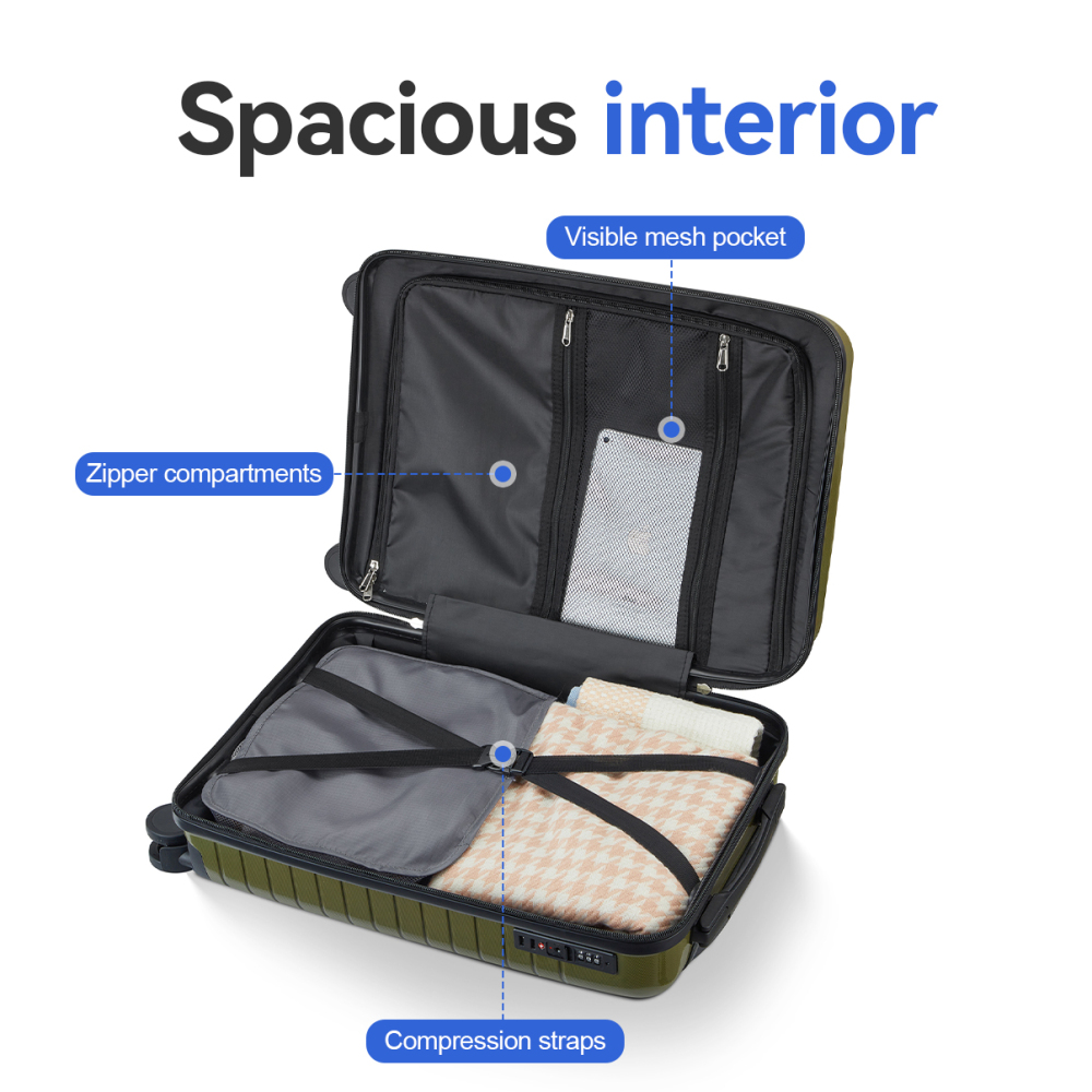 5 Piece PP Hard Shell Luggage  - Foldable Rolling Luggage Bag ulasan dan harga