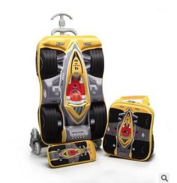 3D Boys Car trolley suitcase C - Foldable Rolling Luggage Bag ulasan dan harga
